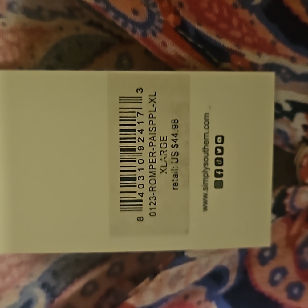 NWT Simply Southern Romper - Picture 3 of 6